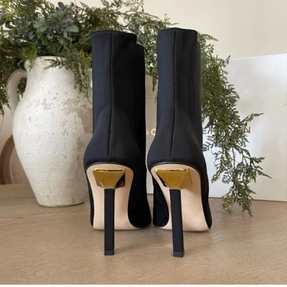 Good American High Kickstand Boots  Neoprene Black Pointed Toe Chelsea - Picture 5 of 8